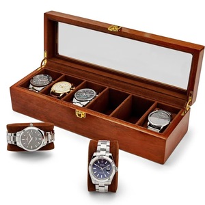 Solid Wood <b>Watch</b> Storage Box Rectangle 33-11-8.5 Dustproof <b>Watch</b> Collection <b>Case</b> For Home Use Men Women Bracelet Box - Product Image 2