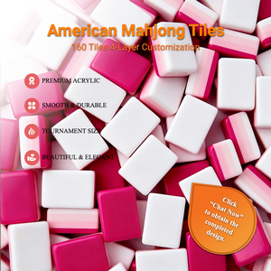Tuiles de Mahjong Américaines Roses Personnalisées de Luxe en Acrylique Écologiques Durables Pliables Intérieur/Extérieur Enfants Vente en Gros Marque <span class=keywords><strong>Yuxi</strong></span> - Product Image 1