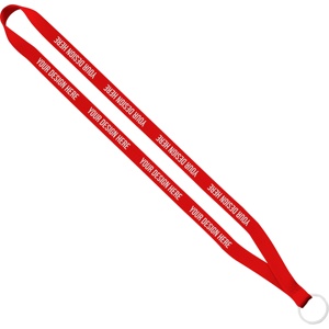 Lanière personnalisée à sublimation Offres Spéciales Lanière personnalisée à anneau fendu en acier nickelé en polyester durable - Product Image 2