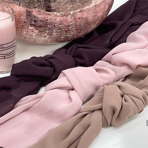 Écharpe en mousseline de haute qualité, hijab en mousseline, écharpe pour femmes musulmanes, voiles, <span class=keywords><strong>bonnet</strong></span> en mousseline perlée, tudung, châle pour femme - Product Image 1