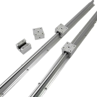 Rail de guidage linéaire en acier chromé rond CNC avec bloc linéaire SBR12UU SBR16IU SBR20UU
