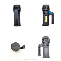 Lampes de poche et torches tactiques rechargeables étanches 1000 lumens à zoom, puissantes, pour camping, chasse, EDC, 10 LED COB