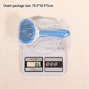 按摩除毛抗菌环保宠物梳不锈钢针刷一键除毛去结器美容梳 - Product Image 6