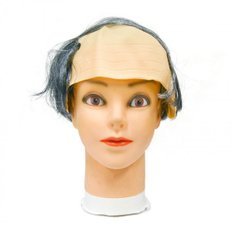 Parrucca per eventi pratici felice di qualità Premium 2/8 testa naturale onda allentata fascia in fibra di colore nero ad alta temperatura - Product Image 1