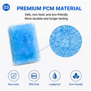 Premium PCM Ice Pack Reusable <b>Cold</b> Compress Non-Toxic BPA Free Leakproof Eco-Friendly for Pain Relief - Product Image 1