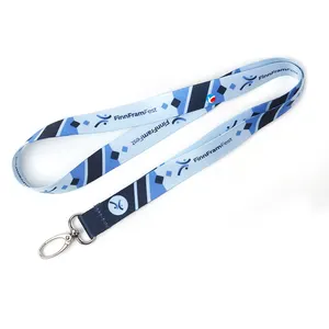 Gantungan Kunci Lanyard Kustom Poliester MOQ Rendah Mode Pengiriman Cepat dan Tali Lanyard