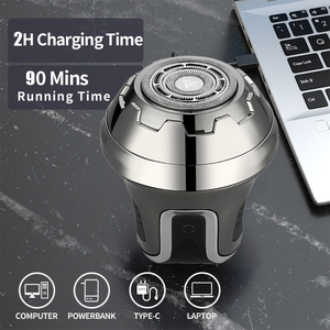 Tondeuse à barbe électrique étanche IPX5 rechargeable par USB pour hommes chauves, usage domestique et en camping-car, affichage en anglais - Product Image 3