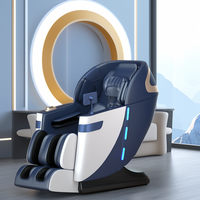 Fauteuil de massage de luxe commercial intelligent 3D zéro gravité masseur de vente de corps portable en cuir PU actionné par pièces/factures