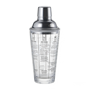 Liquidificador Clássico de Vidro com Tampa de Aço Inoxidável, Conjunto de Coqueteleira Personalizada com Texto e Padrão, 400ml, Luxuoso e Reutilizável - Product Image 5