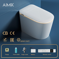 Nouvelle toilette intelligente de luxe avec bordure dorée, cuvette de toilette électrique intelligente en céramique, sanitaires, WC intelligent à poser au sol pour hôtel