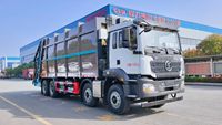 Camion Compacteur et Ramasseur de Déchets Diesel Shacman 40m, Transmission Manuelle 8x4, Moteur 350HP, Pompe, Émissions Euro 3