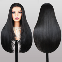 Cheveux Humains Brésiliens Vierge à Longues Cuticules Alignées Ondulés Corps Pour Femmes Noires avec Double Épaisseur Transparent Pour Perruques Frontales en Dentelle