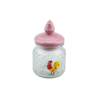 Pot en verre scellé pour aliments et bonbons avec couvercle en céramique, hermétique et de qualité alimentaire, capacité 650 ml, rangement de cuisine