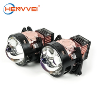 OEM HENVVEI 110W 3.0 Projecteur laser Biled H4 Led Auto Lights Phares de voiture Retrofit RHD LHD Bi Led Projecteur Lentille