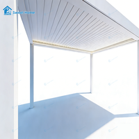 Pergola Bioclimatique Motorisée Moderne en Aluminium avec Murs Latéraux Amovibles, Étanche et Écologique pour la Plage - Sweet Home