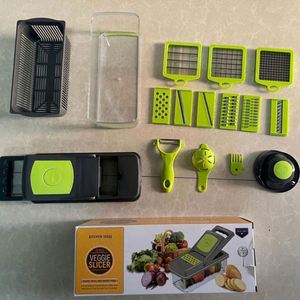 Cortador de Verduras Multifuncional Manual de Acero Inoxidable Ecológico, Herramienta para Frutas y Verduras, Picador, Rebanador, Cortador en Cubos, Mandolina - Product Image 5