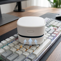 Aspiradora de Mano Portátil con Carga USB, Mini Aspiradora Eléctrica de Escritorio para Mesa, Teclado de Computadora