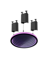 Anneau cinétique LED RGB à effet miroir infini, système de treuil motorisé DMX512 pour la décoration de scène, de mariage et de fête