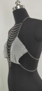 Cadena Corporal de Diamantes B2453, Cadena de Bikini con Cristales de Moda, Joyería de Cadena para el Pecho para Mujer - Product Image 5