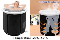 Populaire 5 couches PVC matériel pliant Portable récupération glace bain Pod baignoire pliable extérieur-intérieur utilisation baignoire pour adultes
