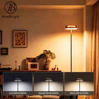 Lampe de lecture LED intelligente moderne à projection d'aurore, lumière d'ambiance RGB avec synchronisation musicale, lampe sur pied réglable pour la maison, l'hôtel et le yoga
