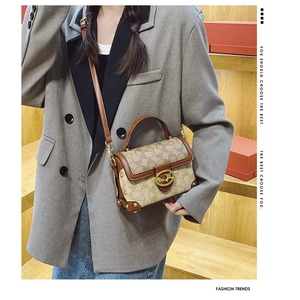 French Vintage Print Ladies' <b>Handbag</b> - <b>Small</b> square Design - Multi-functional Use - Suitable for Daily Wear - Product Image 1