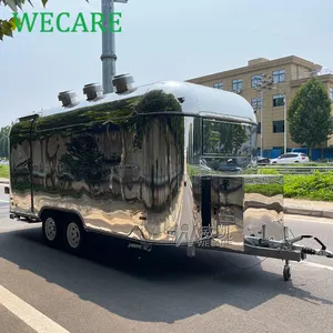 WECARE kelonggaran toko kopi es krim Hotdog Cart Trailer Pizza Taco truk Trailer makanan seluler dengan peralatan dapur lengkap