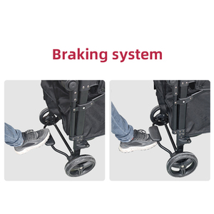 Xe đẩy với phanh đỗ bánh sau có thể khóa để đi dạo ổn định trên sườn dốc - Product Image 4