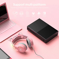 Casque de jeu RGB X15 Pro avec oreilles de chat, son stéréo de haute qualité, suppression du bruit, pour PC