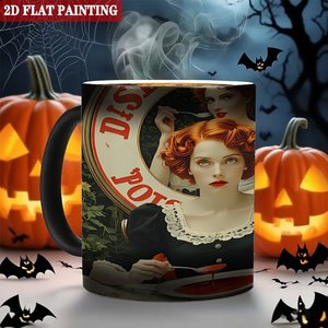 Frosted Black Heat Sensitive Magic Mug 11oz <b>Ceramic</b> Drinking <b>Cup</b> Round Rim Smooth Design - Product Image 6