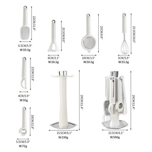 Kitchen Gadget Set <b>Vegetable</b> Peeler with Storage <b>Stand</b> Includes Bottle Opener Peeler Grater Whisk and Sifter for Home Kitchen - Product Image 5