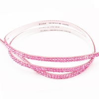 Bande de strass autocollante super brillante, ruban de cristal pour la décoration intérieure de voiture, garniture diamantée étincelante pour le bricolage