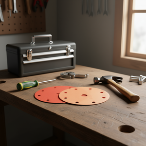 Disco de Lijado Ttake de 15 Orificios, Grano 80, Soporte de Película con Revestimiento de Velcro - Product Image 3