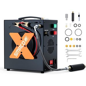 Compresseur d'air Smaco PcP 4500 Psi sans huile, double alimentation 12V DC 110V AC, accessoire de paintball - Product Image 1