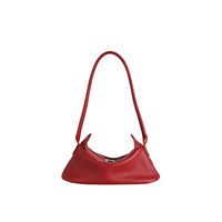 Sac à bandoulière en cuir léger et souple avec double fermeture éclair, sac hobo minimaliste pour les trajets quotidiens