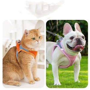 Arnés de malla transpirable para perros, chaleco deportivo naranja y azul para perros pequeños - Product Image 5