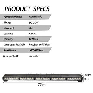 Barre lumineuse led rouge, bleu, ambre, blanc et vert de haute qualité pour les ambulances de pompiers ou les camions de remorquage - Product Image 6