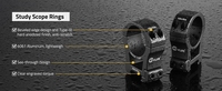 CVLIFE Montages d'Anneaux de Lunette de Précision de 34mm (Lot de 2) avec Hauteur Centrale de 1.45'' pour Accessoires de Chasse