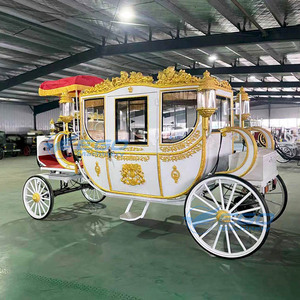 Vente en gros de calèches royales électriques de luxe, calèches à chevaux blanches, transport spécial, calèches de mariage - Product Image 3