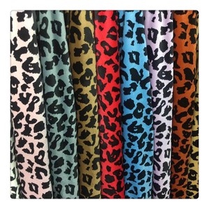 Bán Nóng <span class=keywords><strong>Interlock</strong></span> Sang Trọng Leopard In Dệt Kim Velour Polyester Vải May Mặc - Product Image 1