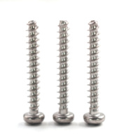 Sekrup Pembentuk Ulir Baja Karbon Hitam M2 M2.3 M2.6 M3 M3.5 M4 Kepala Bundar Phillips Self Tapping Screw untuk Plastik