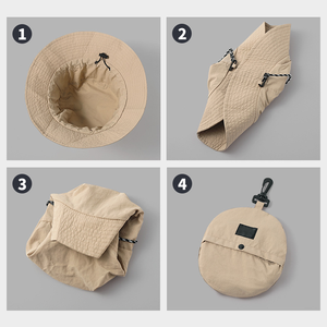 Sombrero de pescador plegable de ala ancha de alta calidad, de secado rápido, con protección solar, para hombres y mujeres, para senderismo - Product Image 4