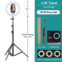 Anneau lumineux LED dimmable de 10 pouces avec trépied |   Anneau lumineux professionnel pour le maquillage, TikTok et le streaming en direct