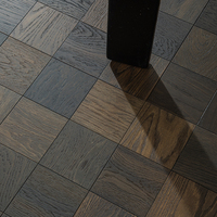 Parquet en bois d'ingénierie à carreaux brun foncé moderne pour projets hôteliers