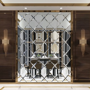 Specchio <span class=keywords><strong>da</strong></span> <span class=keywords><strong>parete</strong></span> decorativo specchio per piastrelle di vetro specchio <span class=keywords><strong>da</strong></span> sposa trasparente con cornice <span class=keywords><strong>da</strong></span> 6mm piccolo specchio di vetro - Product Image 5