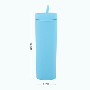 Vaso Delgado de Plástico de Doble Pared de 16 oz <span class=keywords><strong>con</strong></span> Logotipo Personalizado, <span class=keywords><strong>con</strong></span> Pajita, <span class=keywords><strong>Foto</strong></span> <span class=keywords><strong>y</strong></span> <span class=keywords><strong>Texto</strong></span> Personalizados, Acabado Mate, Reutilizable, para Regalo - Product Image 3