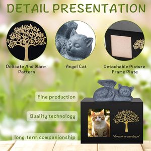 Wholesale Customized Pet Loss Sympathy Souvenirs Wooden <b>Urn</b> Ash Box Optional Dog or - Product Image 5