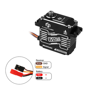 Servo Industrial Flashhobby Impermeable 14.8V <span class=keywords><strong>HV</strong></span> 60KG 0.075s con Engranajes de Acero y 2BB Programable sin Escobillas para Coche RC, Robot y Aeronaves - Product Image 2