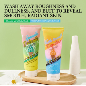 Crème exfoliante corporelle aux herbes et aux fruits parfumés à l'orange pour peaux sèches, enrichie en vitamine C et curcuma, effet blanchissant, vente en gros - Product Image 3