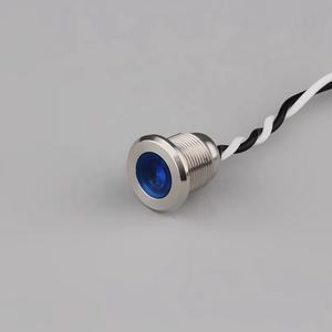 12mm 12V indicatore LED lampada in acciaio inox o cromato IP68 apparecchiature luci per il monitoraggio delle apparecchiature - Product Image 2